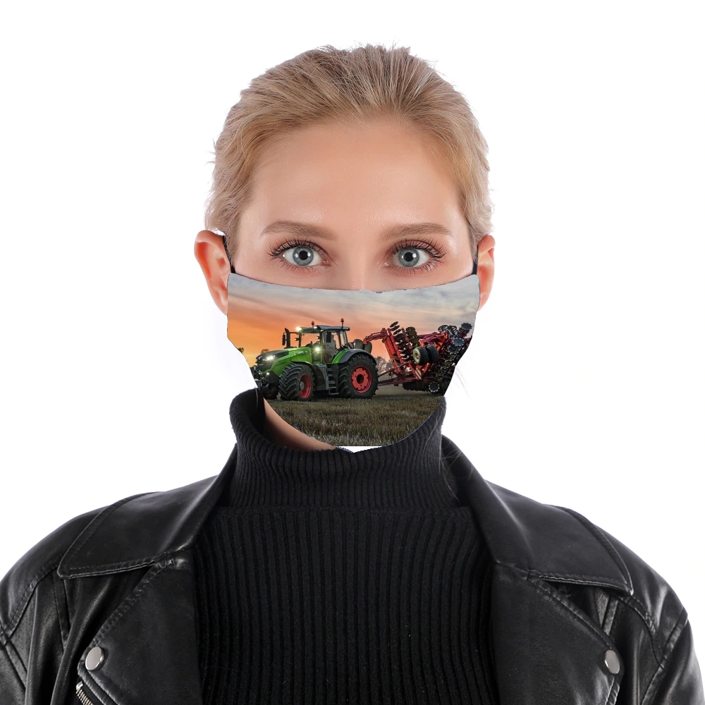 Masque alternatif en tissu barrière Tracteur Fendt