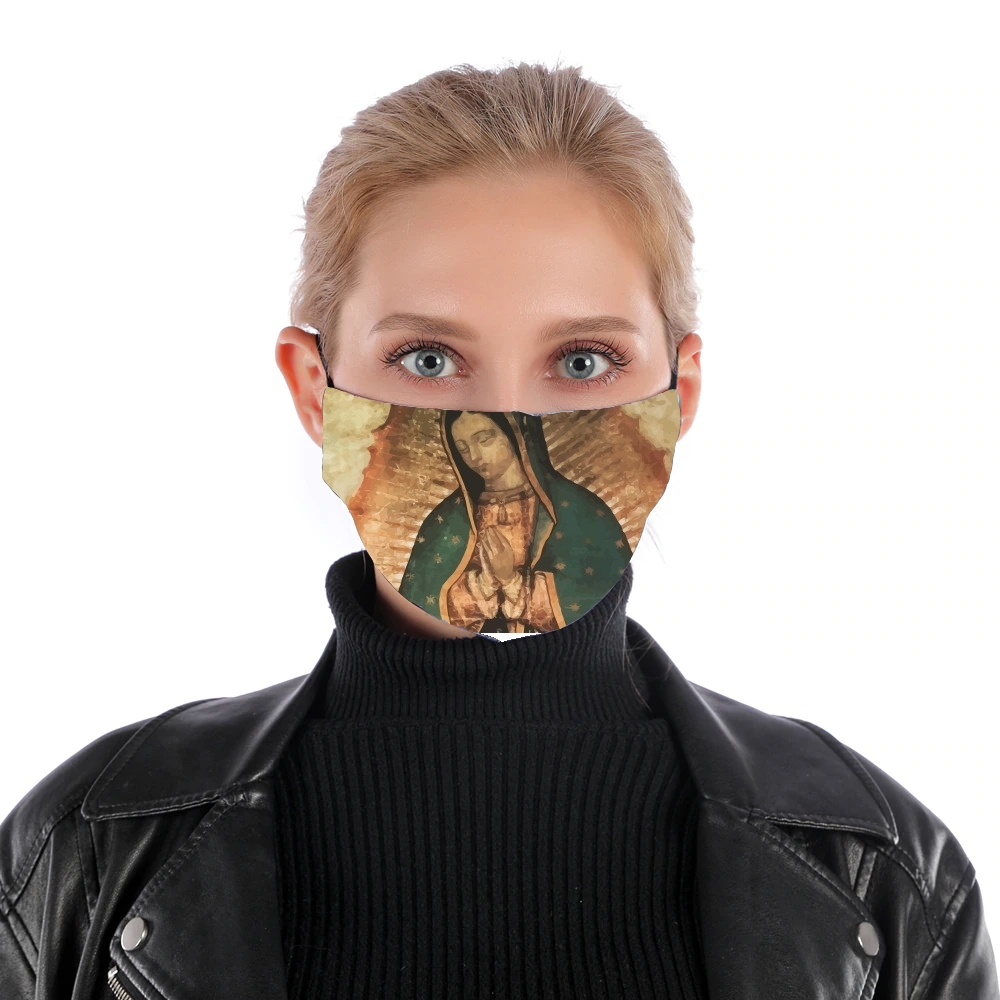 Masque alternatif en tissu barrière Virgen Guadalupe