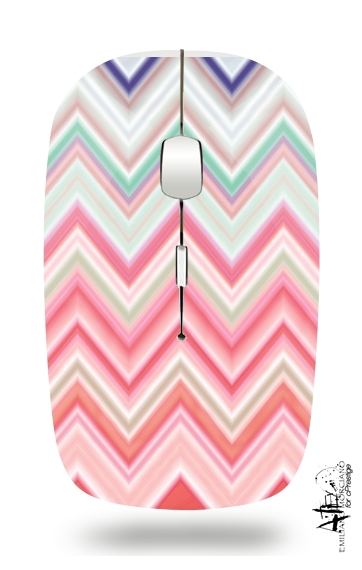 Souris colorful chevron in pink