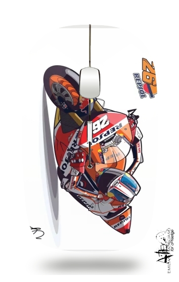 Souris Dani Pedrosa Moto GP Cartoon Art