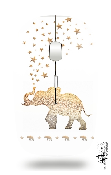 Souris Gatsby Gold Glitter Elephant