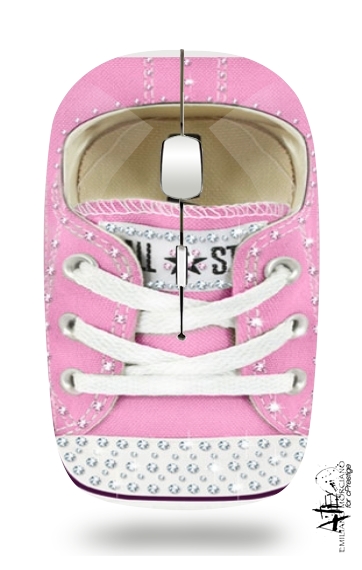 Souris Chaussure All Star Rose Diamant