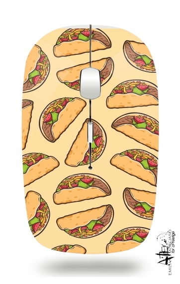 Souris Taco seamless pattern mexican food