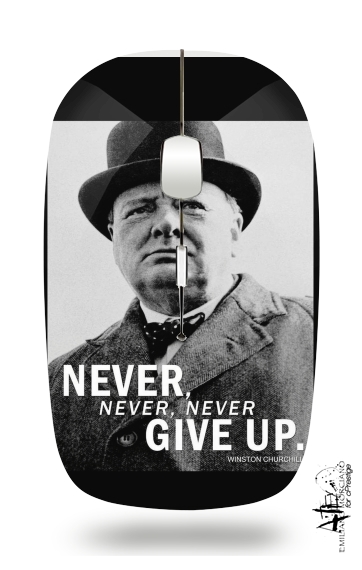 Souris Winston Churcill Never Give UP