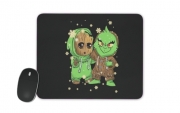 tapis-de-souris Baby Groot and Grinch Christmas