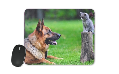 Tapis Berger allemand avec chat
