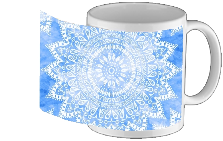 Mug Bohemian Flower Mandala in Blue