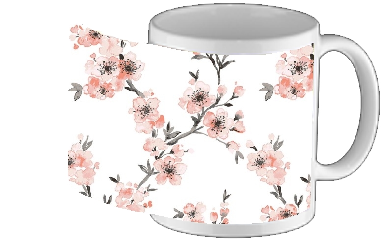 Mug Cherry Blossom Aquarel Flower