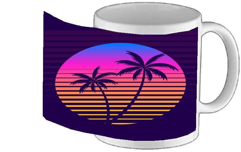 Mug Classic retro 80s style tropical sunset