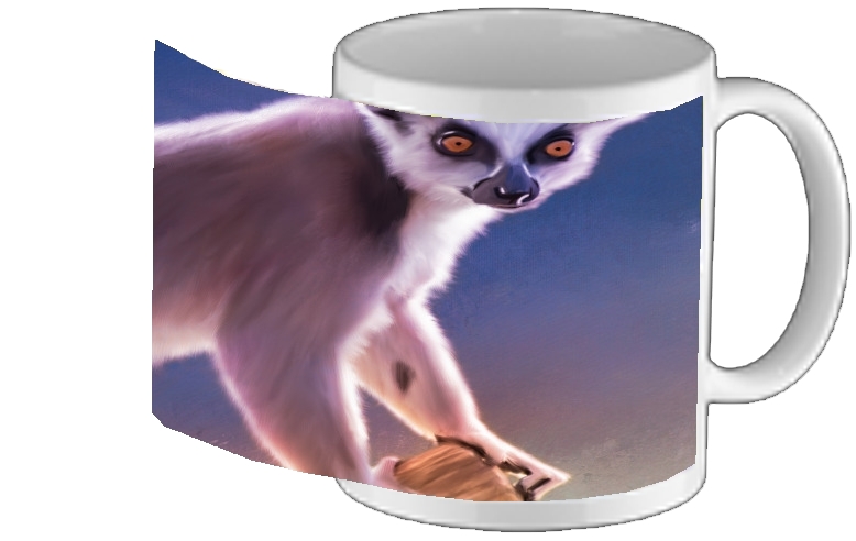 Mug Cute painted Ring-tailed lemur