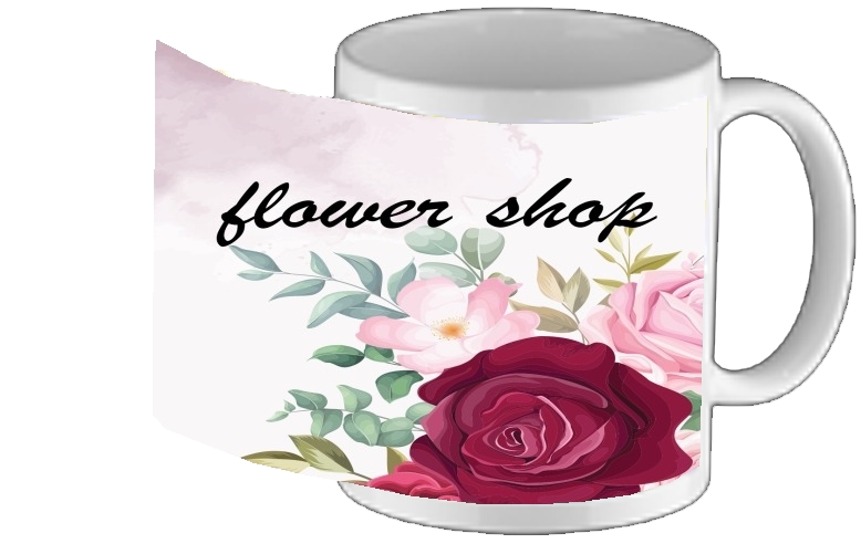 Mug Logo Fleuriste avec texte personnalisable