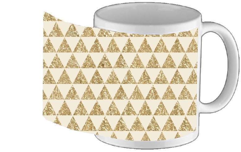 Mug Glitter Triangles in Gold