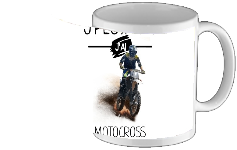 Mug Je peux pas j'ai motocross