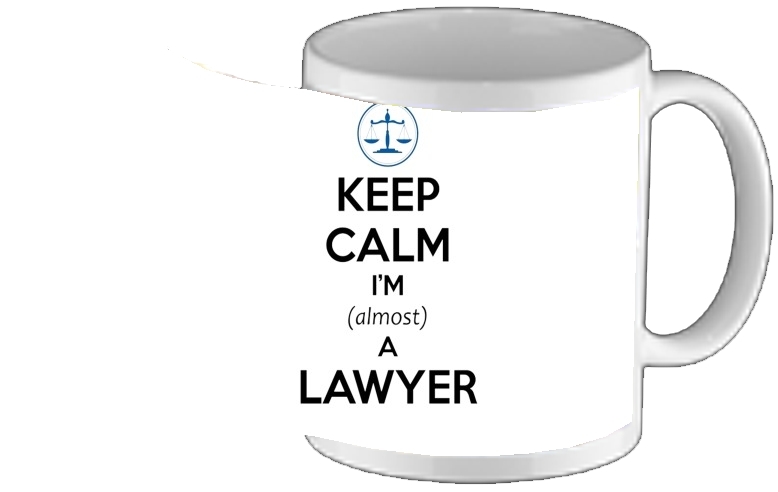 Mug Keep calm i am almost a lawyer cadeau étudiant en droit