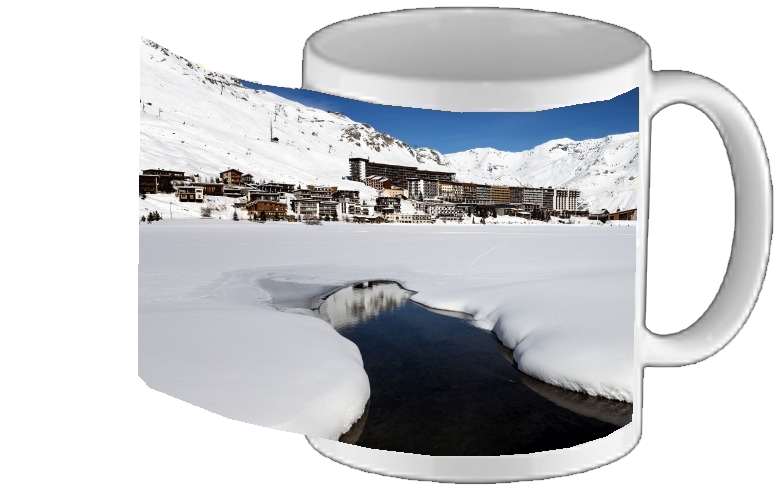 Mug Llandscape and ski resort in french alpes tignes
