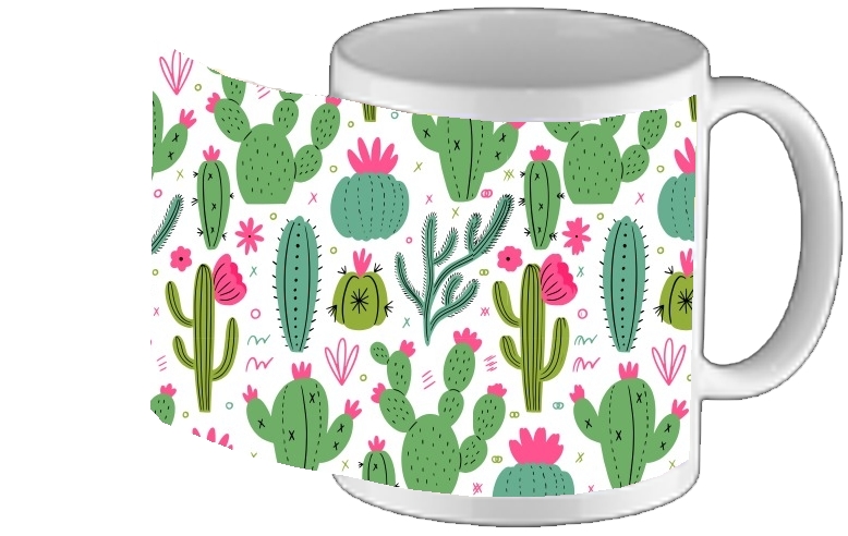 Mug Minimalist pattern with cactus plants