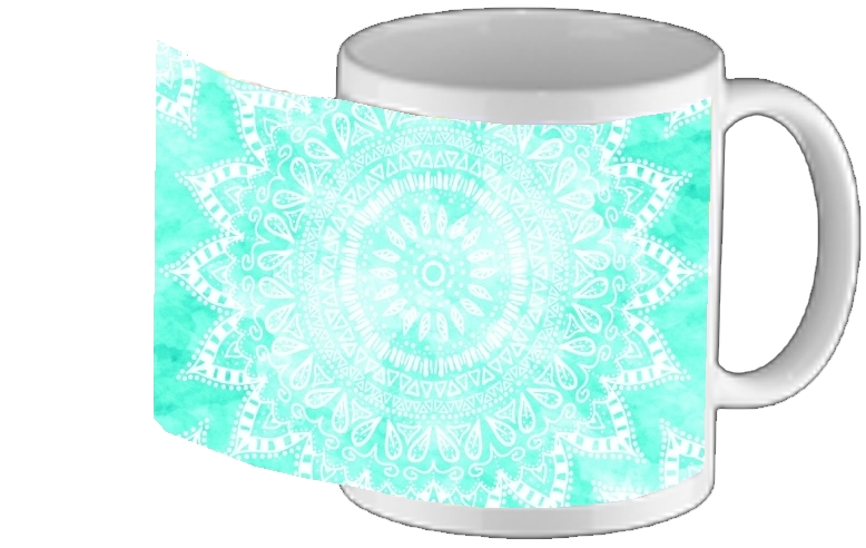 Mug Mint Bohemian Flower Mandala