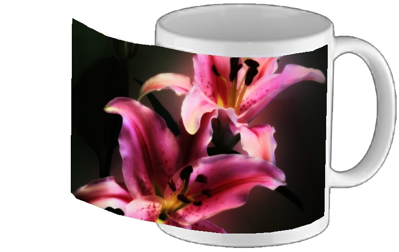 Mug Painting Pink Stargazer Lily