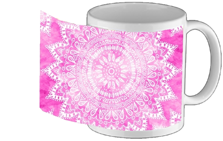 Mug Pink Bohemian Boho Mandala