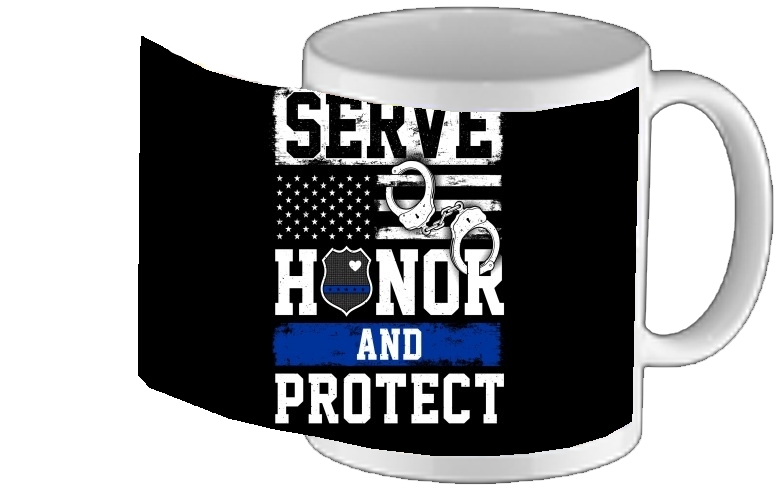Mug Police Serve Honor Protect