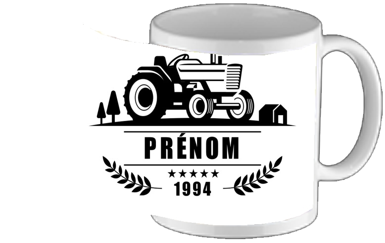 Mug Tractor Logo Natural custom Name Tag