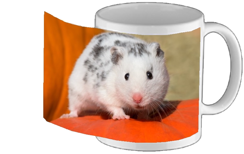 Mug Hamster dalmatien blanc tacheté de noir