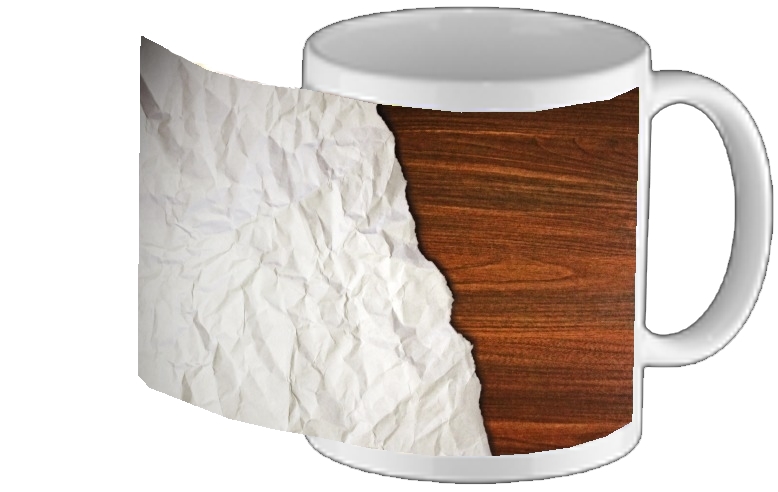 Mug Wooden Crumbled Paper