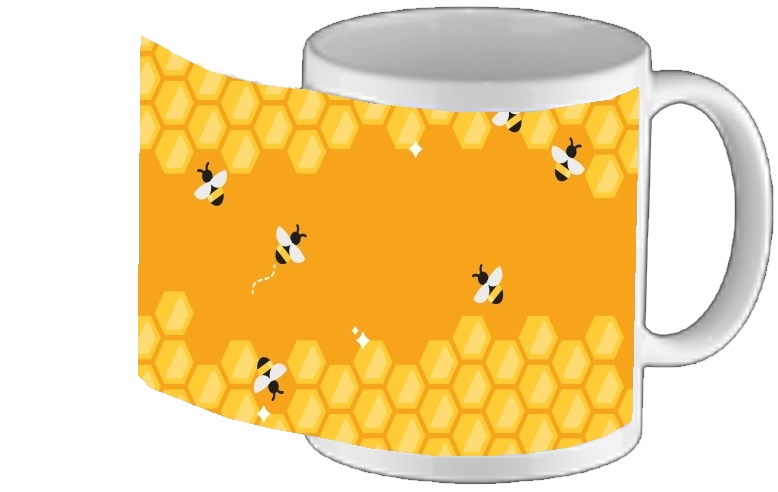 Mug Yellow hive with bees