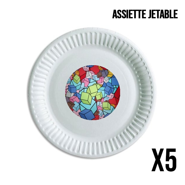 Assiette Abstract Cool Cubes