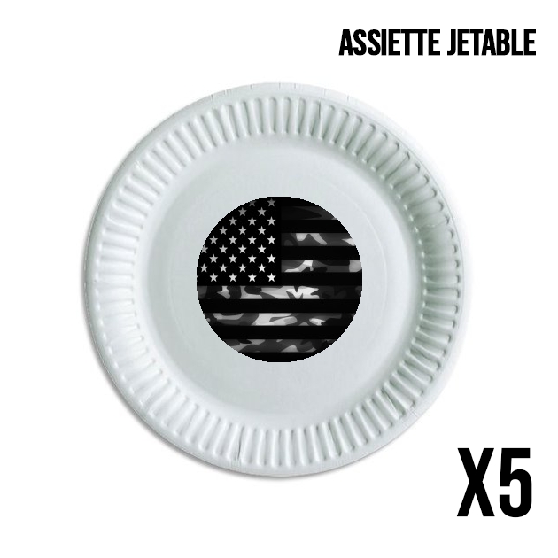 Assiette American Camouflage