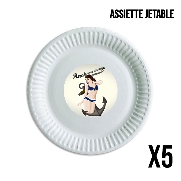 Assiette Anchors Aweigh - Classic Pin Up