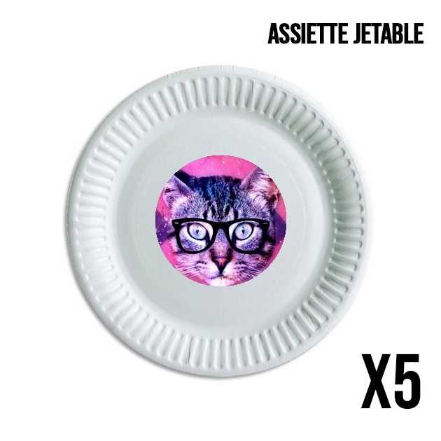 Assiette Chat Hipster