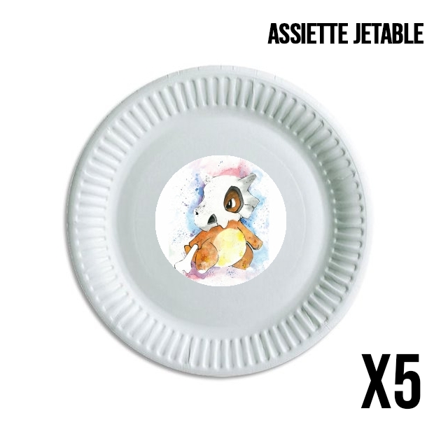 Assiette Osselait - Cubone Watercolor