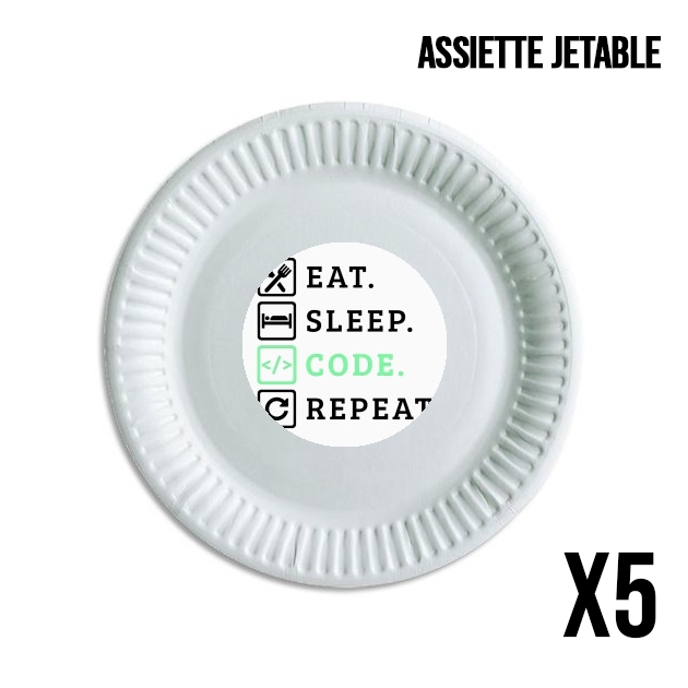 Assiette Eat Sleep Code Repeat
