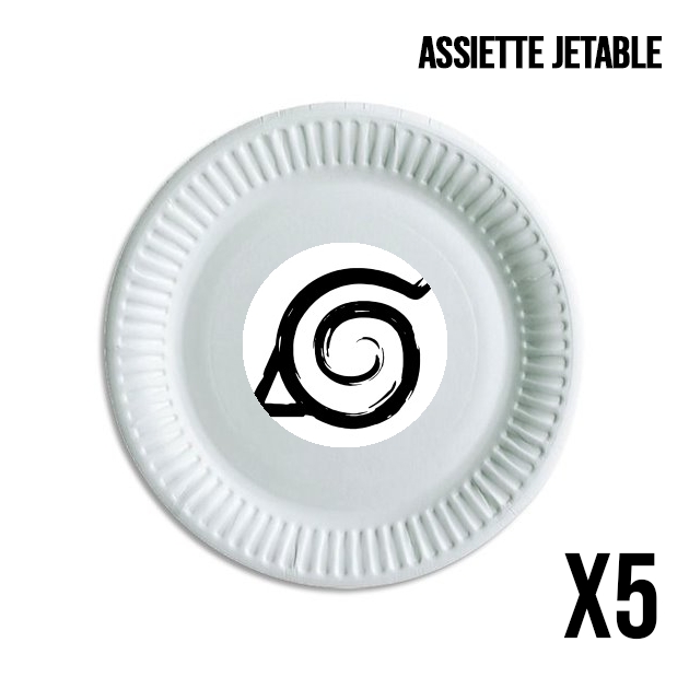 Assiette Konoha Symbol Grunge art
