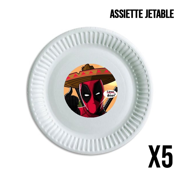 Assiette Mexican Deadpool