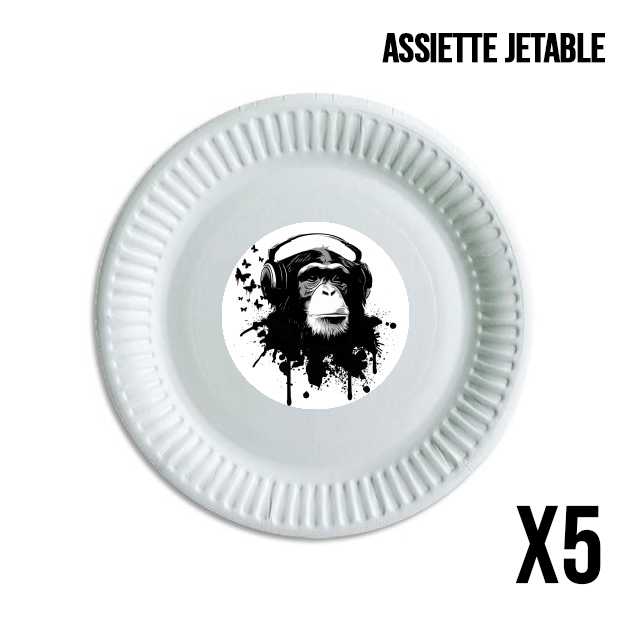 Assiette Monkey Business - White