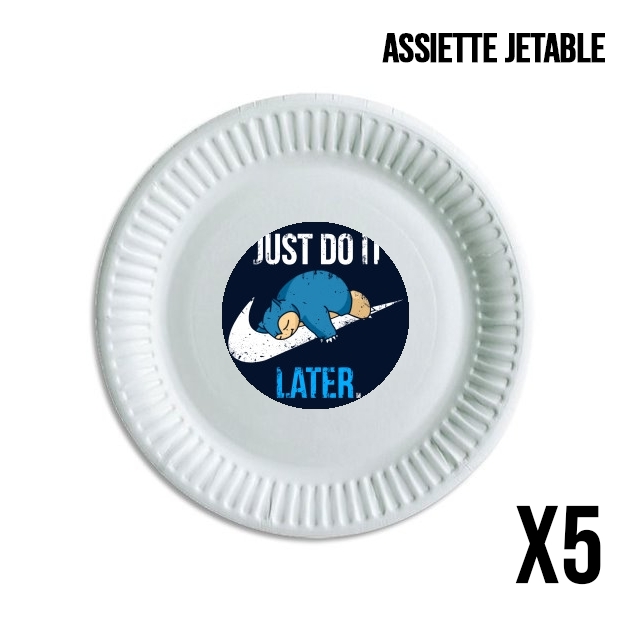 Assiette Nike Parody Just do it Late X Ronflex