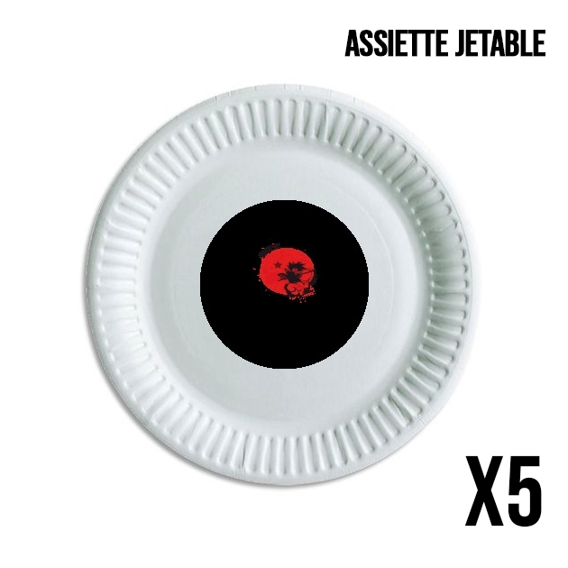 Assiette Red Sun Young Monkey