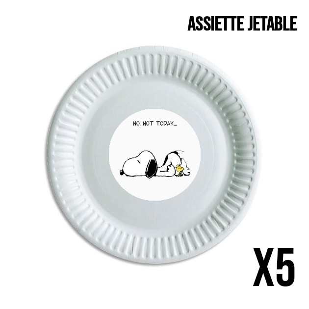Assiette Snoopy No Not Today