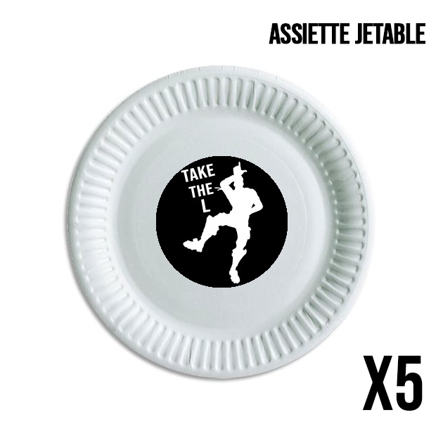 Assiette jetable personnalisable - Pack de 5 Take The L Fortnite Celebration Griezmann
