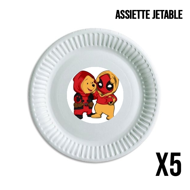 Assiette Winnnie the Pooh x Deadpool