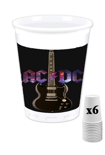 Gobelet personnalisable - Pack de 6 AcDc Guitare Gibson Angus