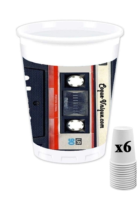 Gobelet personnalisable - Pack de 6 Cassette audio K7
