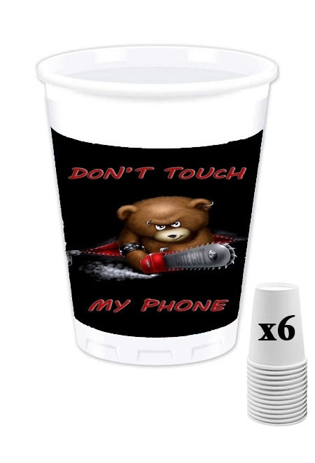 Gobelet personnalisable - Pack de 6 Don't touch my phone