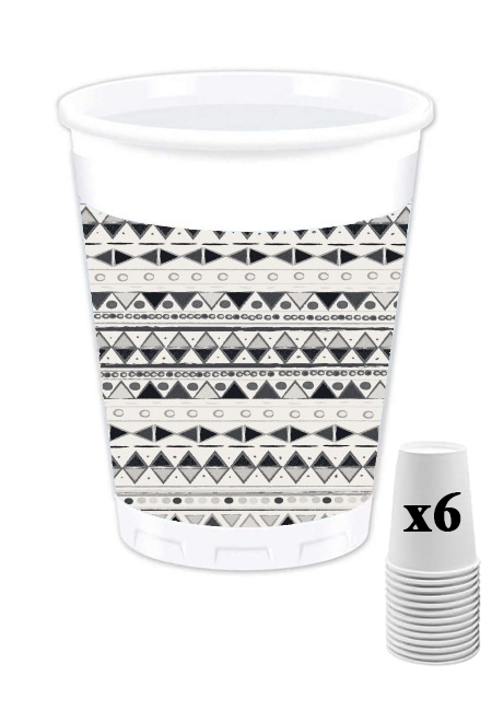 Gobelet Ethnic Candy Tribal in Black and White