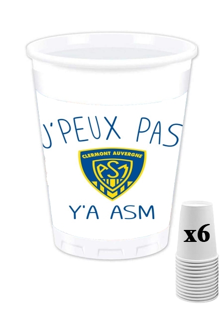 Gobelet personnalisable - Pack de 6 Je peux pas ya ASM - Rugby Clermont Auvergne