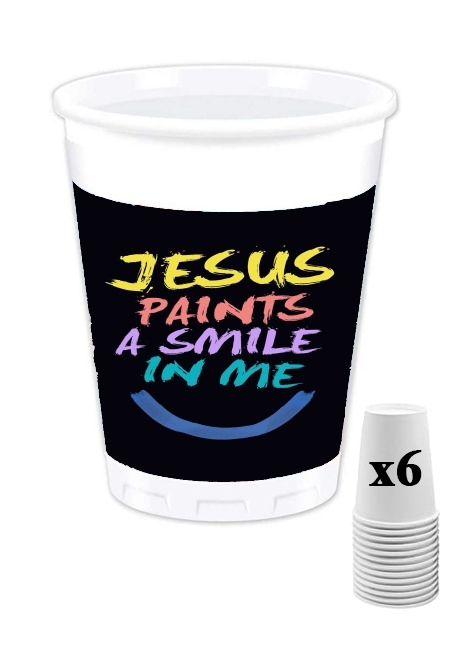 Gobelet personnalisable - Pack de 6 Jesus paints a smile in me Bible