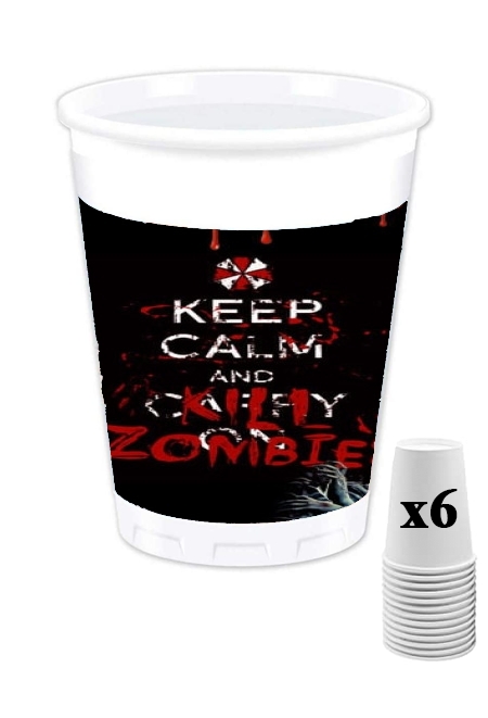 Gobelet personnalisable - Pack de 6 Keep Calm And Kill Zombies