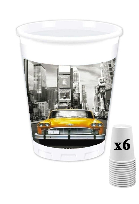 Gobelet personnalisable - Pack de 6 Taxi Jaune Ville de New York City